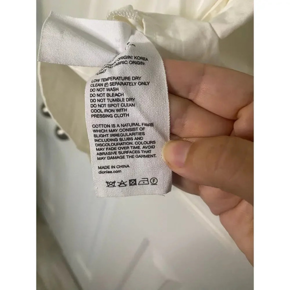 Dion Lee White Cotton Internal Corset Shirting Dress Size US 0 - Picture 16 of 16